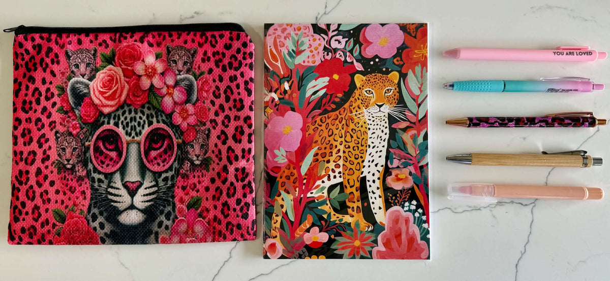 Leopard Garden Writing Stationery Set