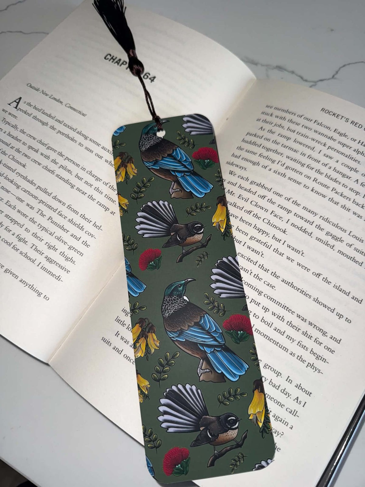 Cheeky Fantail & Tūī Kiwiana Bookmark