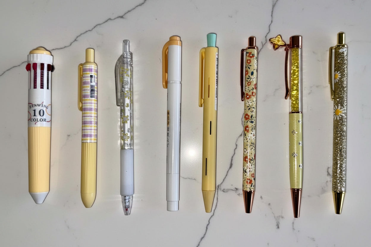 Yellow Pen Set - Sunshine & Floral Gift Set NZ