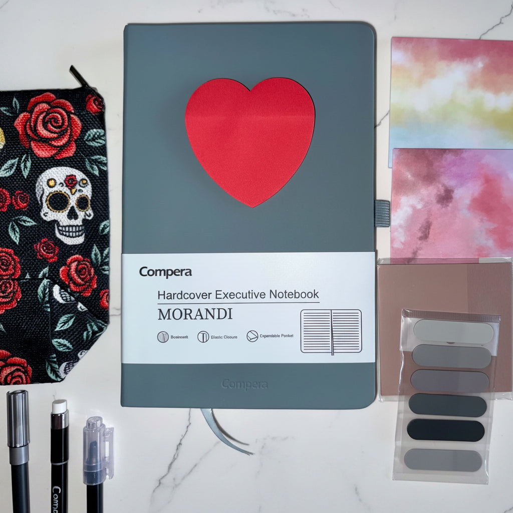 Sugar Skull Stationery Suite – Limited Edition Red & Black Gift Set NZ