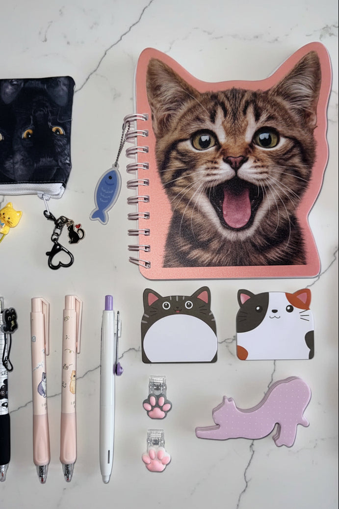 Whisker Wonders Cat Stationery Collection