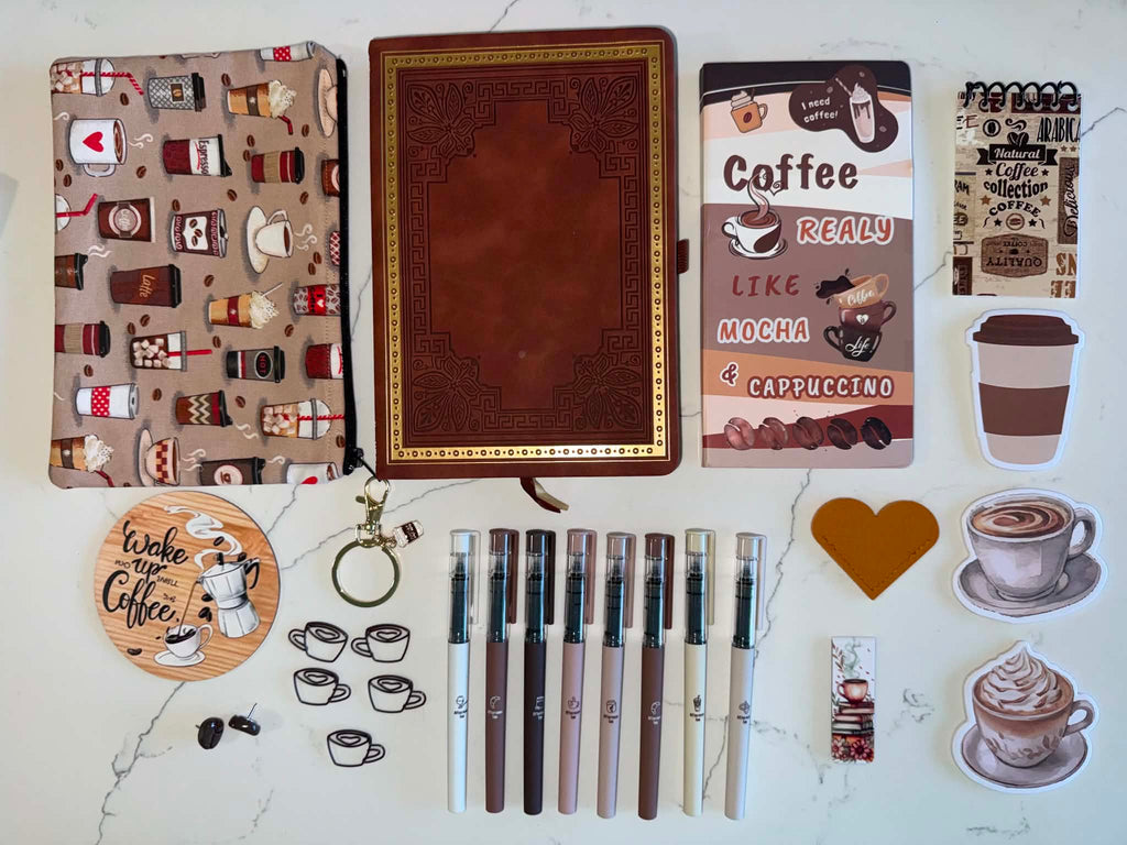 Coffee Morning Break Collection - Brown Stationery set for the coffee lover!