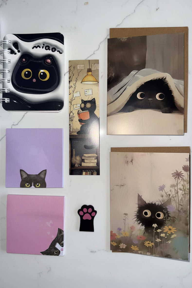 Whisker Wonders Cat Stationery Collection
