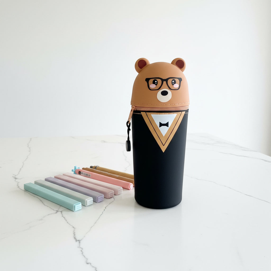 Bear Basics Desk Kit — Pastel Study & Writing Essentials