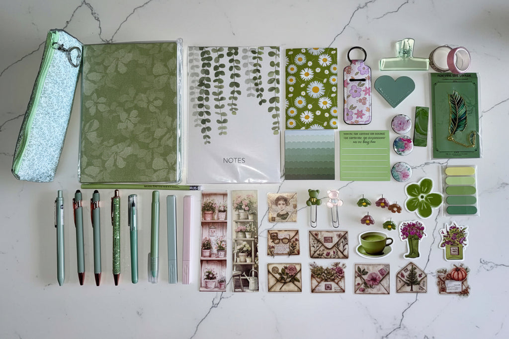The Sage 'n' Rose Elegance Collection – Botanical Stationery Set NZ