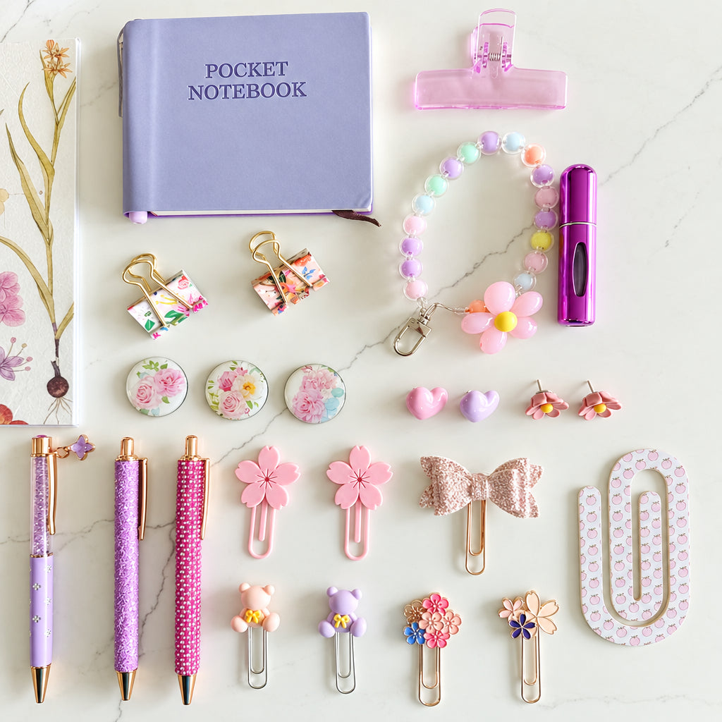 Pastel Purple Stationery Set