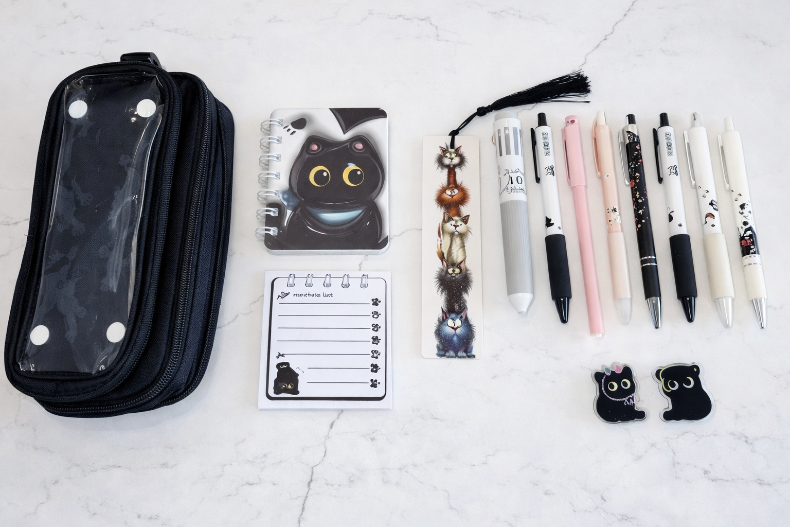 Bookmark Stationery Shadow Kitty Collection