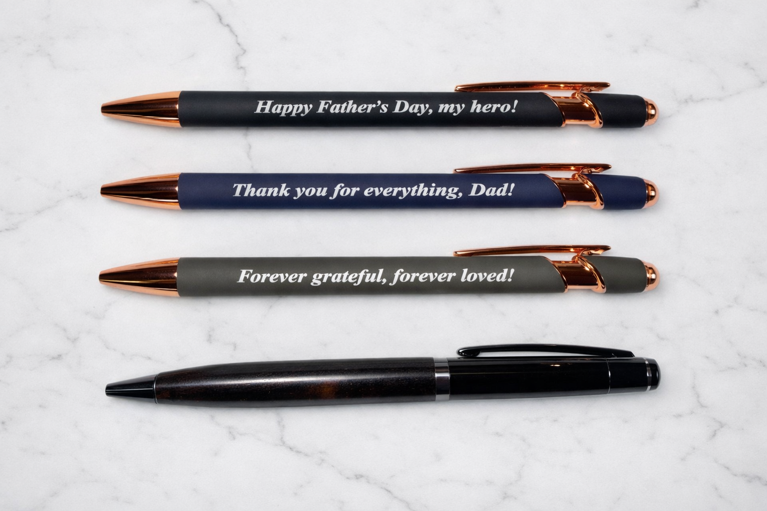 Men's Black Stationery Set – Father's Day Gift Desk Stationery NZ