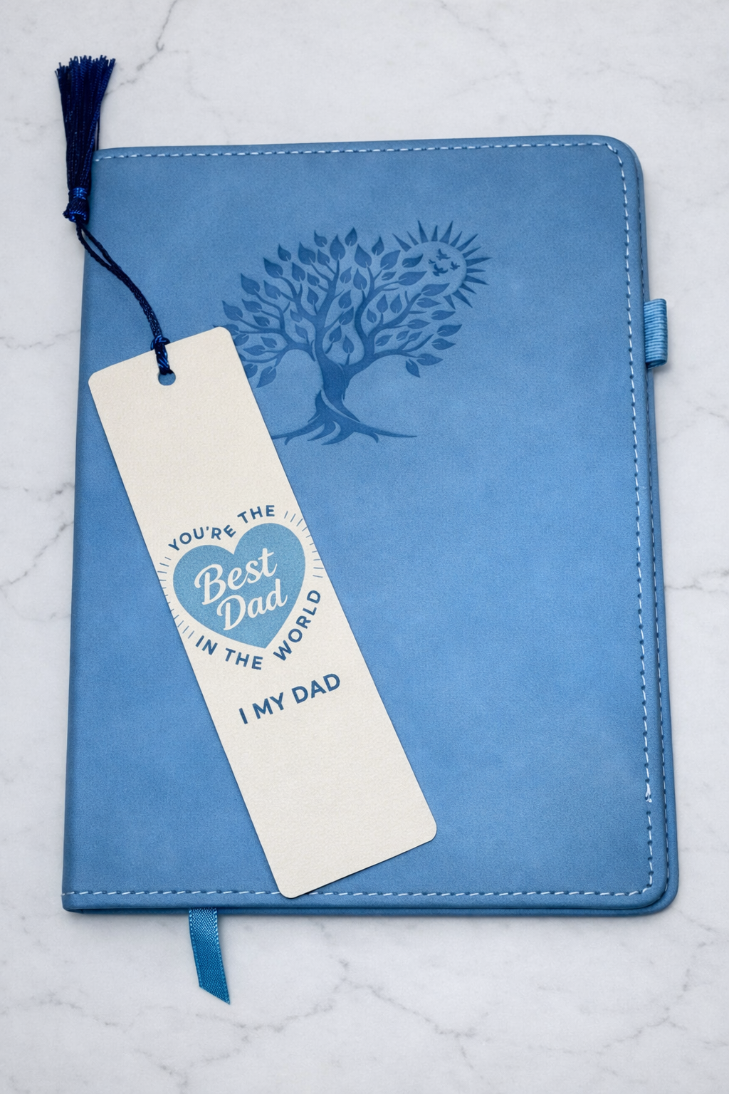 Men's Blue Leather Stationery Set – Father's Day Gift Desk Stationery NZ