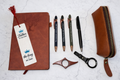 Men's Brown Leather Stationery Set – Father's Day Gift Desk Stationery NZ