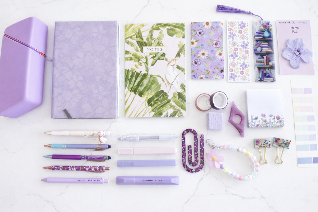 Bookmark Stationery Lavender Notes Collection