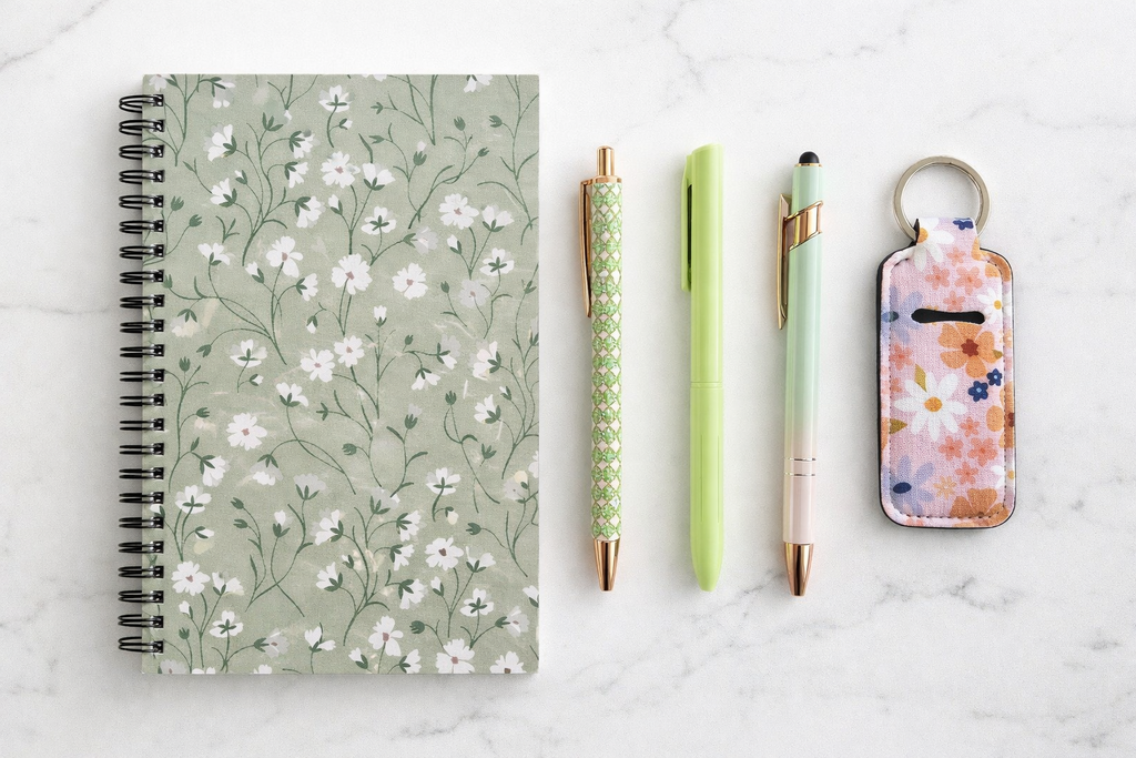 Sparkly Mint Mini Stationery Set – Aesthetic Desk Gift NZ