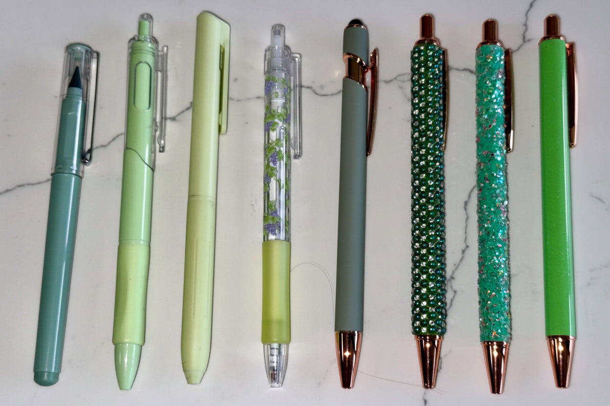 Green Pen Set - Botanical & Sparkle Gift Set NZ