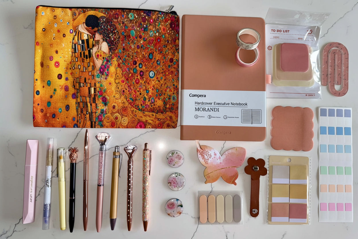 Golden Kiss Stationery Collection  | Bookmark Stationery