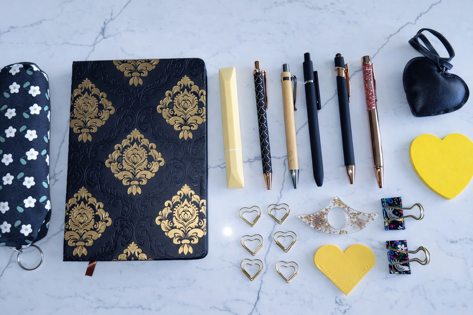 Black & Gold Stationery Set – Luxury Desk Gift NZ