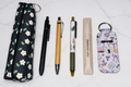Black Pen & Pencil Case Set – Aesthetic Desk Stationery Gift NZ