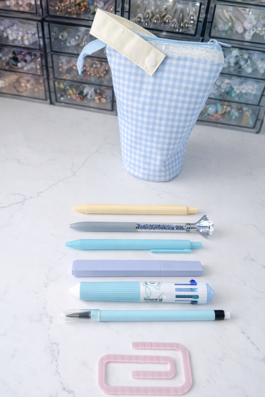 Blue Pen & Pencil Case Set - Kids Stationery Gift NZ