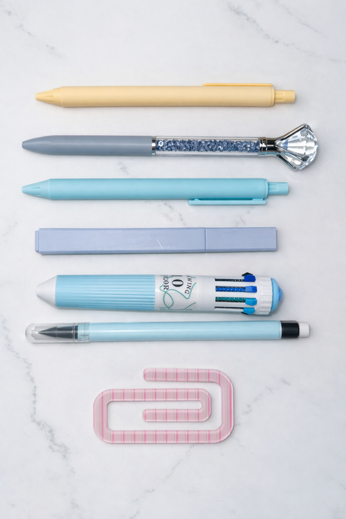 Blue Pen & Pencil Case Set - Kids Stationery Gift NZ