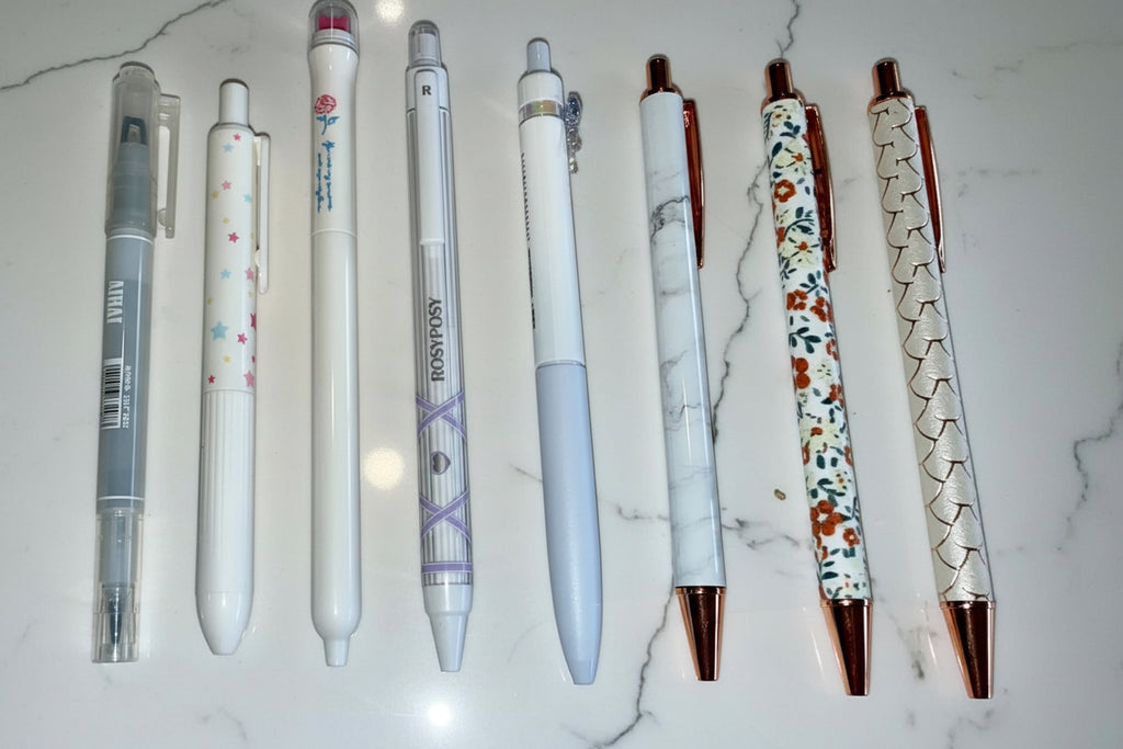 White Pen Set - Marble & Rose Gold Gift Set NZ