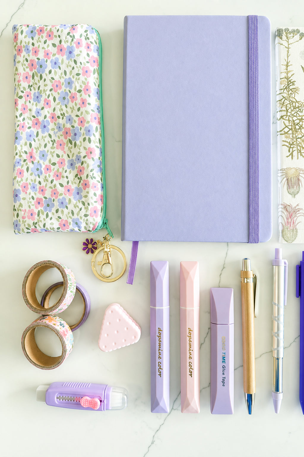 Pastel Purple Stationery Set