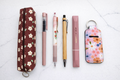 Brown & Coffee Tone Pen & Pencil Case Set – Aesthetic Desk Stationery NZ