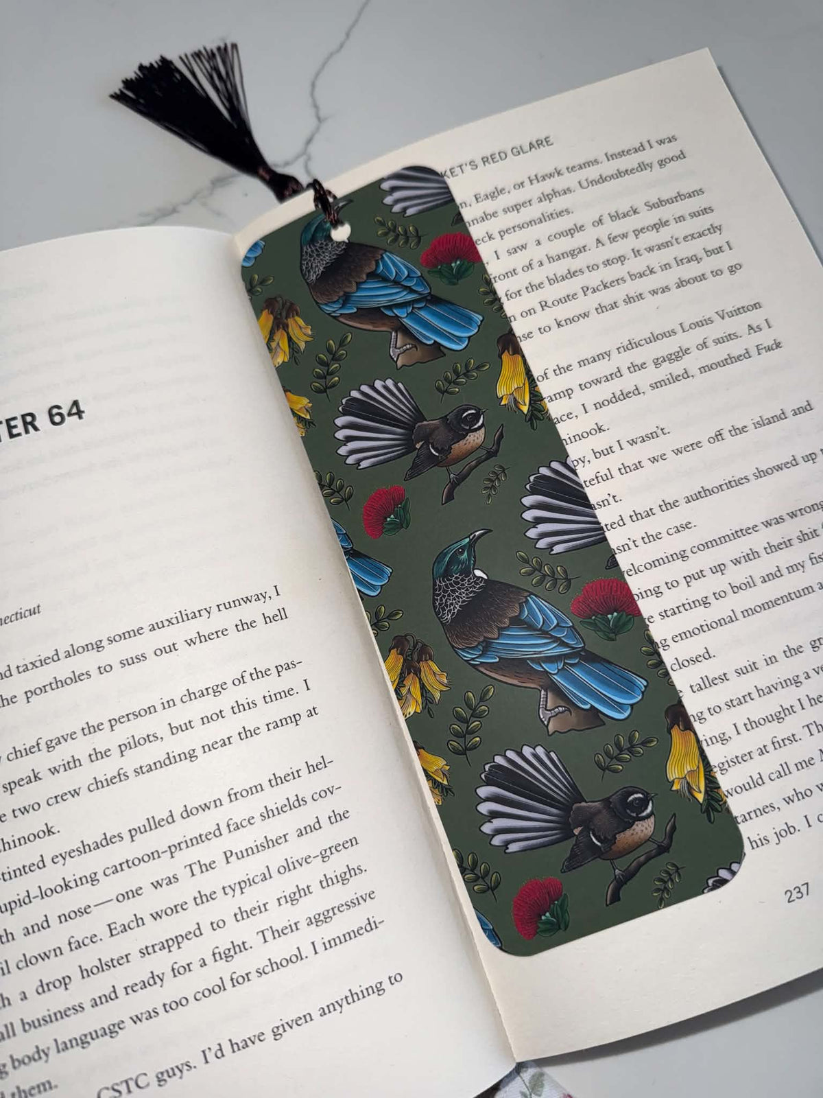 Cheeky Fantail & Tūī Kiwiana Bookmark