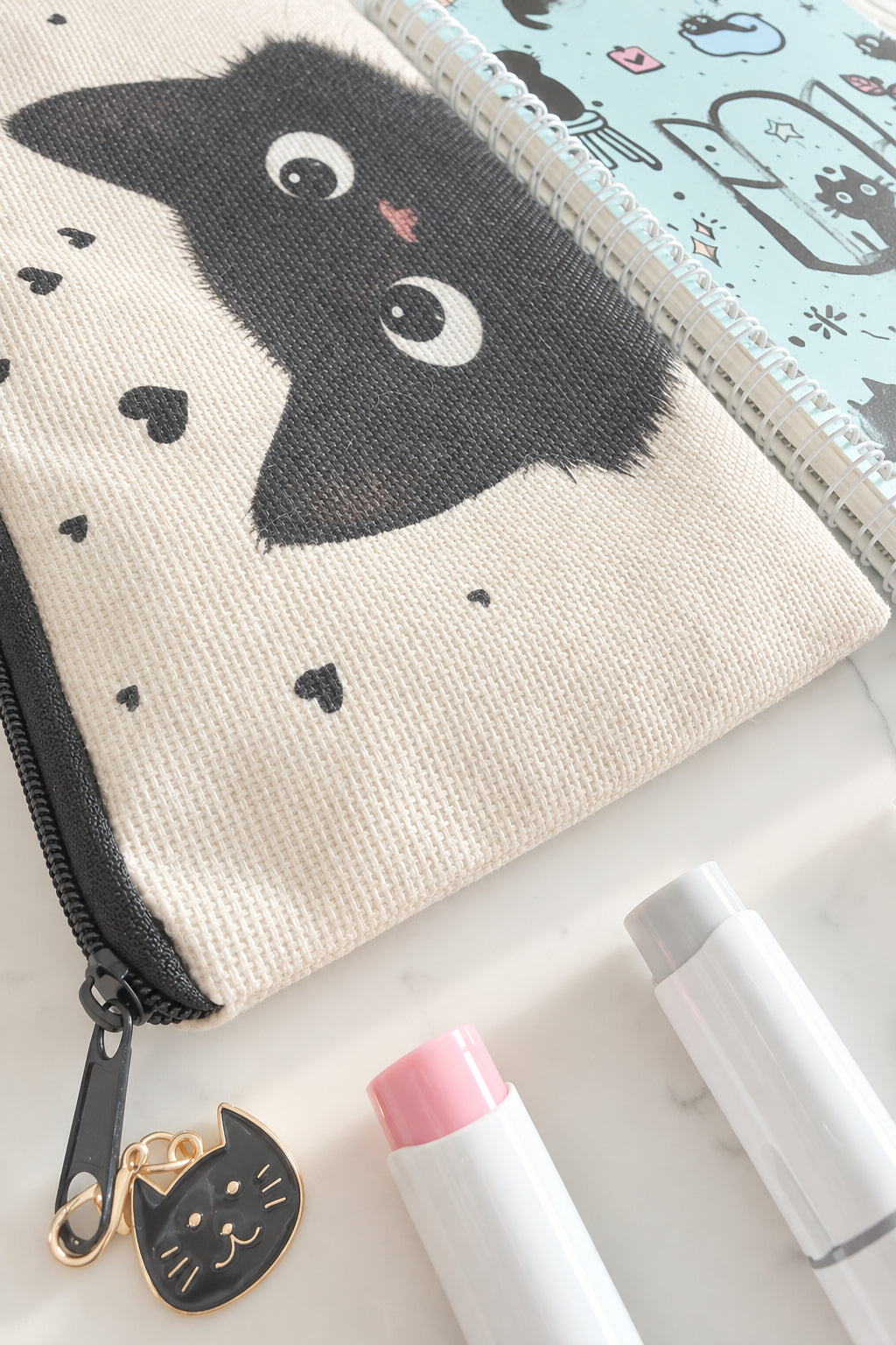 Black Cat Desk Essentials Stationery Set