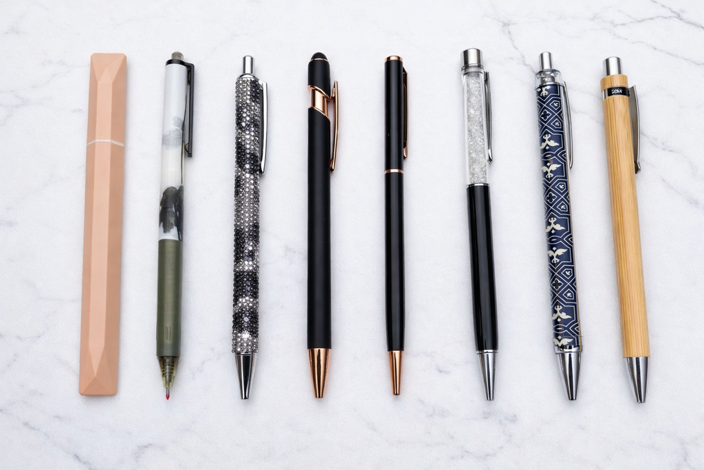 Black Pen Set – Rose Gold & Metallic Desk Stationery NZ