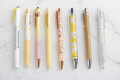 Yellow Pen Set – Daisy & Rose Gold Aesthetic Stationery NZ