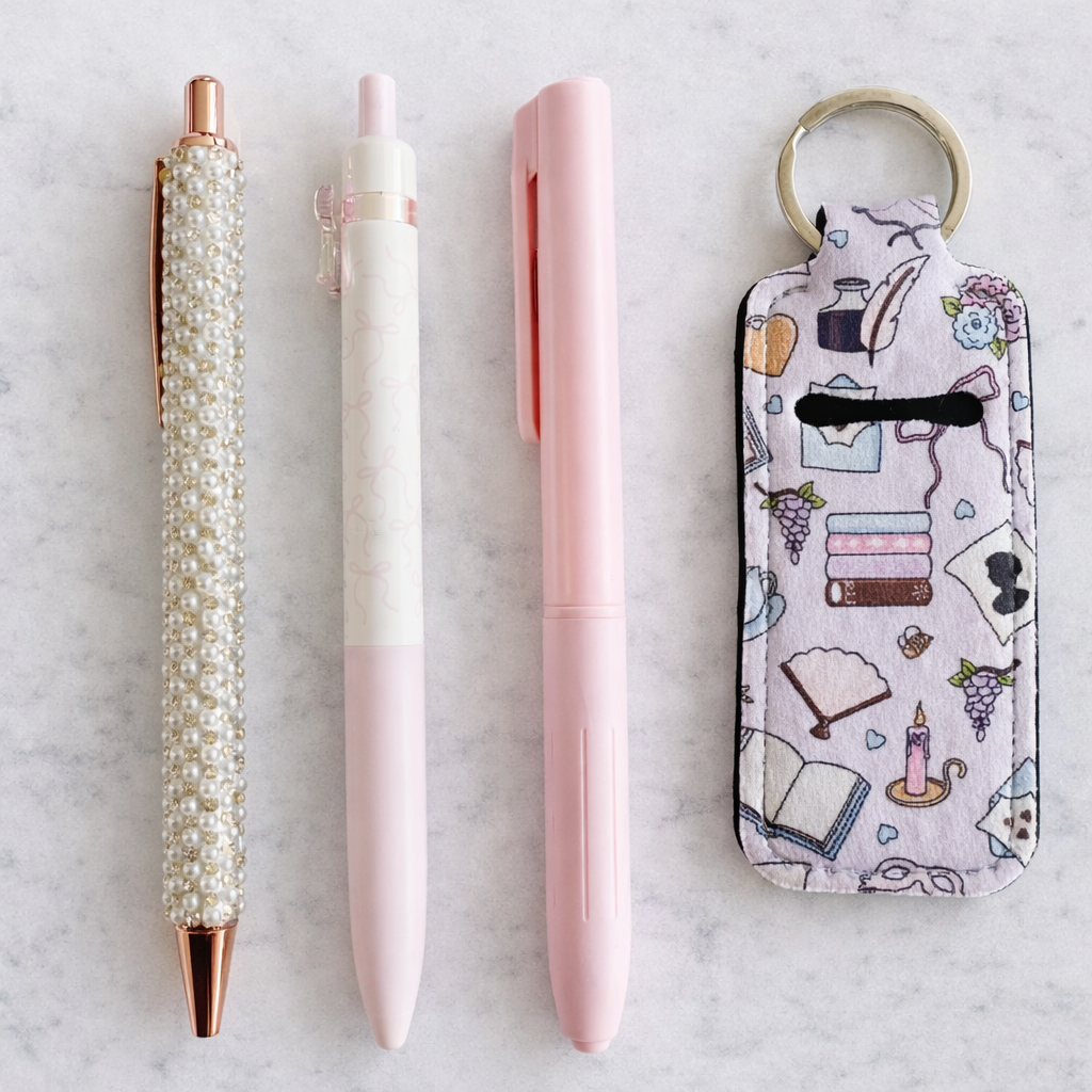 Sparkly Pink Mini Stationery Set – Aesthetic Desk Gift NZ