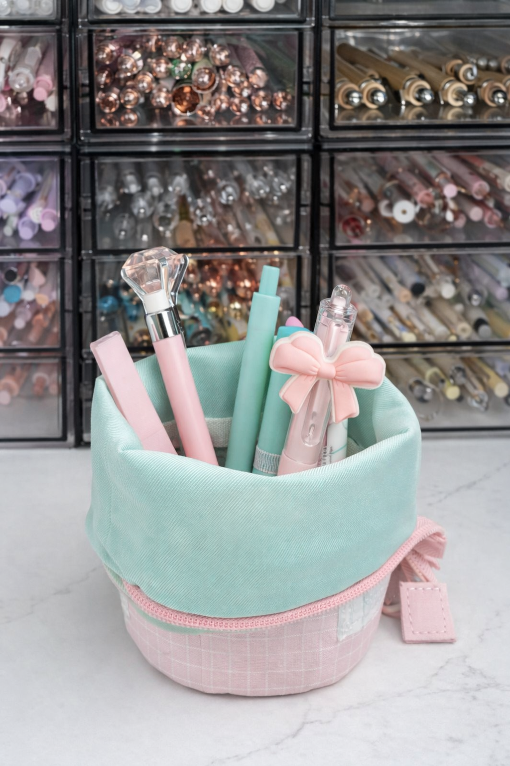 Pastel Pink Pen & Pencil Case Set – Kids Stationery Gift NZ