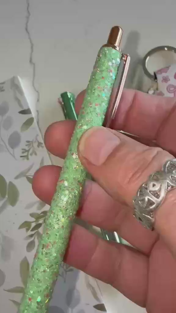 Sparkly Green Mini Stationery Set – Aesthetic Desk Gift NZ
