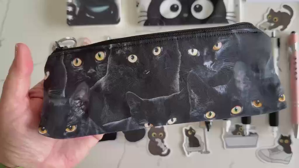 Black Cat Hug Stationery - Cat Lovers Stationery NZ