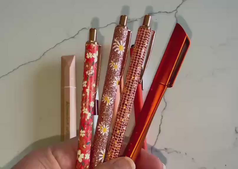 Orange Pen Set - Rose Gold & Metallic Gift Set NZ