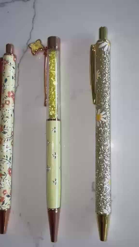 Yellow Pen Set - Sunshine & Floral Gift Set NZ