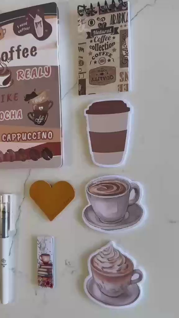 Coffee Morning Break Collection - Brown Stationery set for the coffee lover!