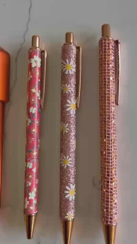 Orange Pen Set - Rose Gold & Metallic Gift Set NZ
