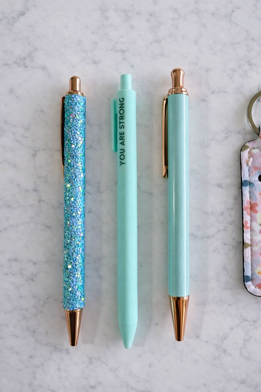 Sparkly Turquoise Mini Stationery Set – Aesthetic Desk Gift NZ